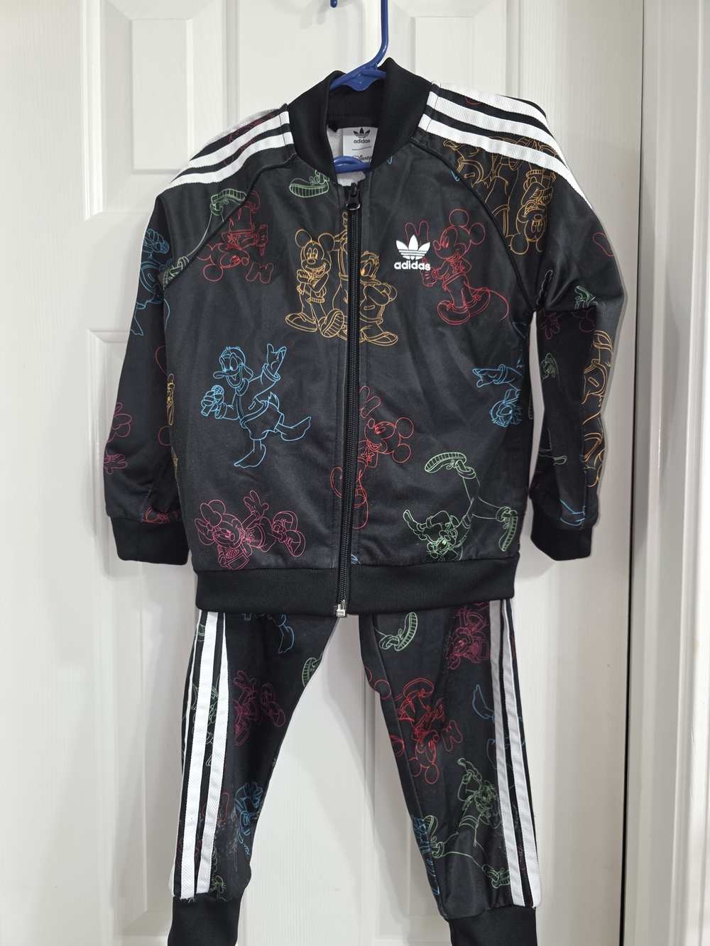adidas Kids Black Disney Character Track Jacket and Pants Set